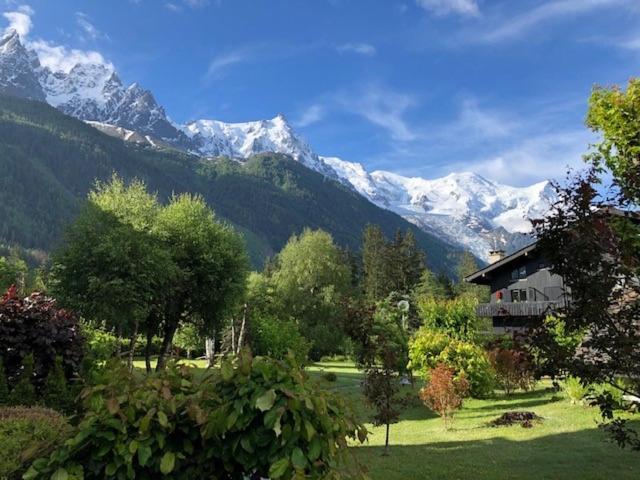 Studio Au Calme Avec Jardin Et Vue Mont-Blanc Chamonix Exterior photo